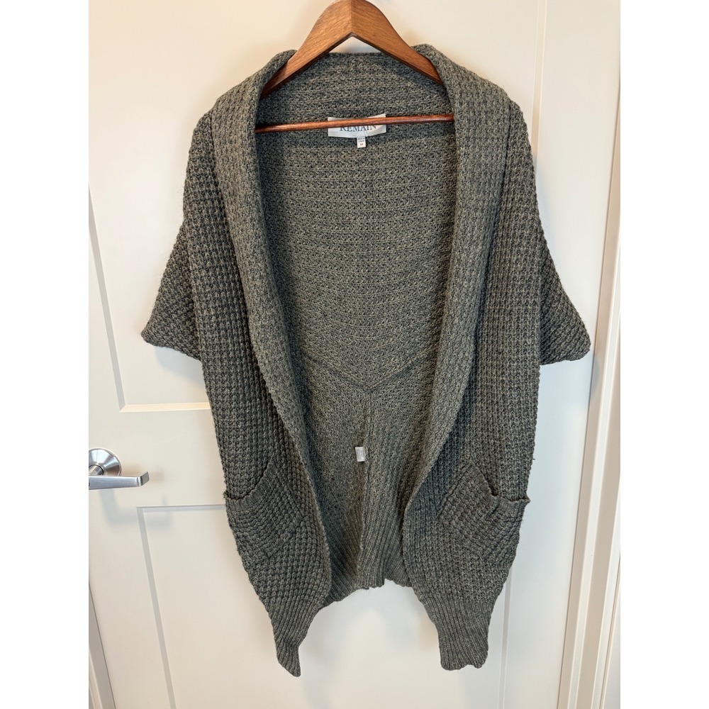 REMAIN Olive Green Chunky Cozy Open Front Dolman Cardigan‎ Coat Size M